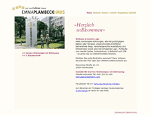 Tablet Screenshot of emmaplambeckhaus.de